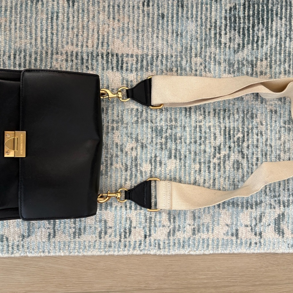 Rebecca Minkoff Black and Cream Crossbody Bag